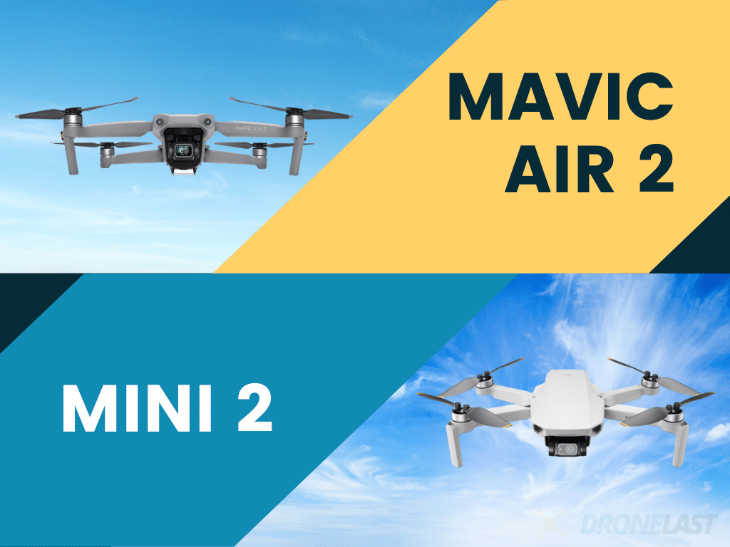 DJI Mavic Air 2 drone versus DJI Mini 2 drone.